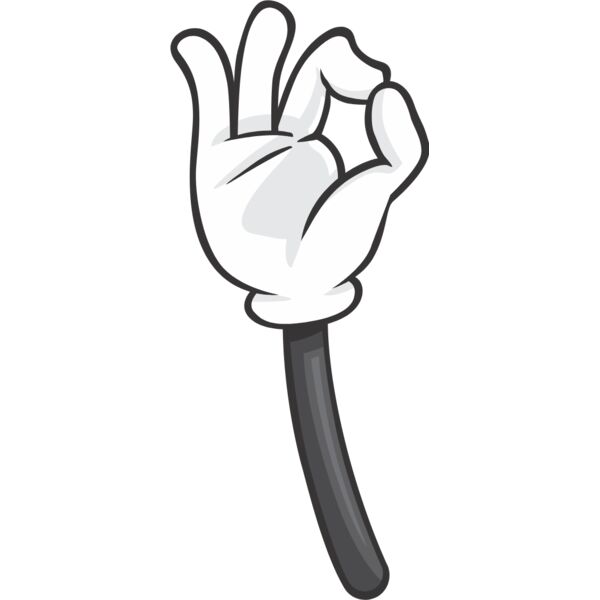 Cartoon Hand Okay Sign 1 Thumbnail