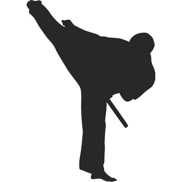 Martial Arts Fighter Silhouette 17 Thumbnail