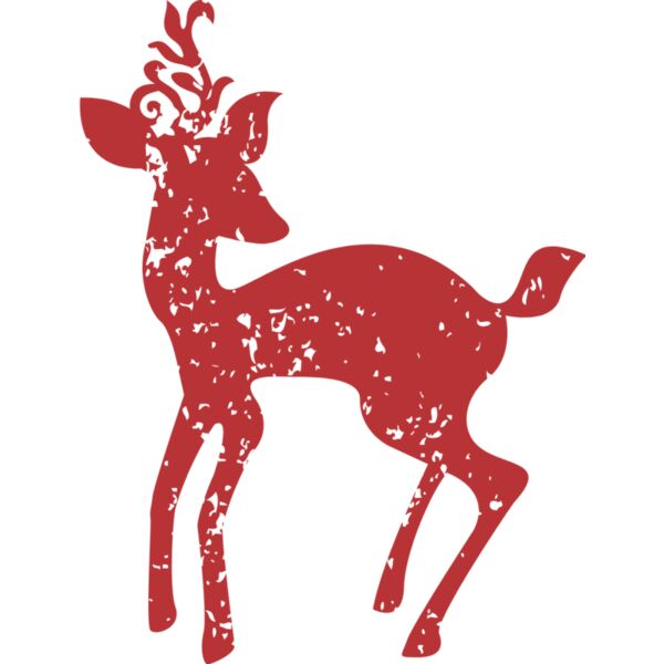 Christmas Reindeer Stamp 1 Thumbnail