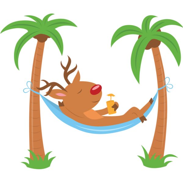 Christmas Reindeer Palm Tree Hammock 1 Thumbnail