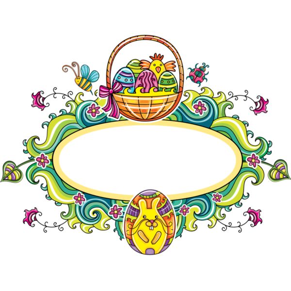 Easter Egg Bunny Chick Spring Text Frame 1 Thumbnail